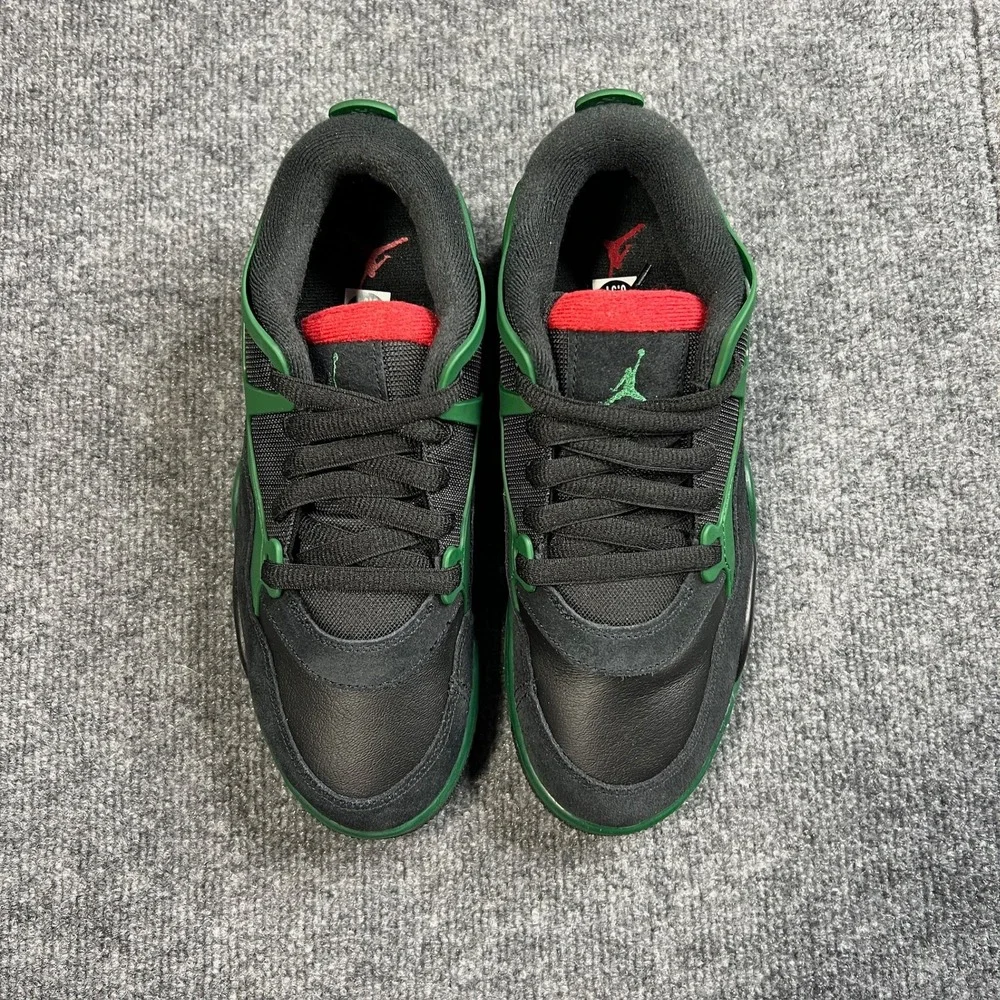 Jordan‎ 4 RM GS Boys 6.5Y Black Gorge Green Red Nike Basketball Shoes FQ7938-003